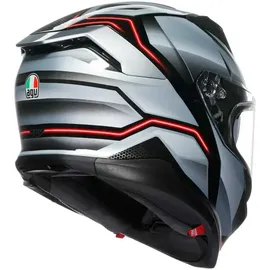 AGV K7 Jaeger Integralhelm - Schwarz/Silber/Rot - M