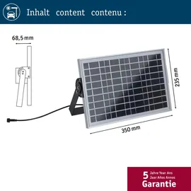 Paulmann Außenleuchte Aluminium, Kunststoff, Metall 29,9 cm inkl. Solarmodul silber