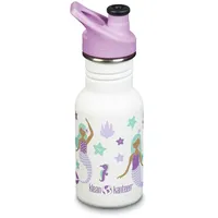 Klean Kanteen Edelstahl Trinkflasche Kinder - neuer Sport Cap, Classic Narrow, neue schmale Ausführung, 355ml, Farbe:Mermaids