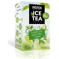 INSTICK Getränkepulver Grüner Tee Limette-Minze 12-er Packung (für 12 x 0,5 L)