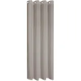 Gerster Vorhang GERSTER "Ilia" Gr. 1, grau (taupe), B:140cm H:235cm, Wirkware, Polyester, Gardinen, HxB: 235x140, klasischer Uni Ösenschal