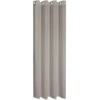 Gerster Vorhang GERSTER "Ilia" Gr. 1, grau (taupe), B:140cm H:235cm, Wirkware, Polyester, Gardinen, HxB: 235x140, klasischer Uni Ösenschal