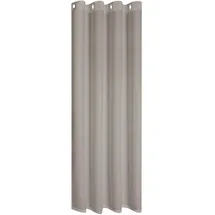 Gerster Vorhang GERSTER "Ilia" Gr. 1, grau (taupe), B:140cm H:235cm, Wirkware, Polyester, Gardinen, HxB: 235x140, klasischer Uni Ösenschal