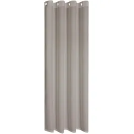 Gerster Vorhang GERSTER "Ilia" Gr. 1, grau (taupe), B:140cm H:235cm, Wirkware, Polyester, Gardinen, HxB: 235x140, klasischer Uni Ösenschal