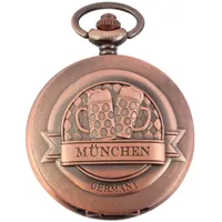 Excellanc Taschen-Uhr mit Kette Unisex München Analog Quarz 4000028 (kupferfarbig)