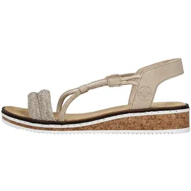 Rieker FSK Damen Sandalen für Damen, beige, Größe 40 EU
