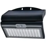 EDM Solar-Wandleuchte 6 W schwarz 6500 K 430 lm mit Dämmerungssensor