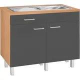 OPTIFIT Spülenschrank »Tapa«, Modul, Breite 100 cm, grau