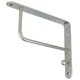 MS Beschläge - Klassische Regalkonsole edelstahl Optik Bücherregalhalter Wandregalträger Garderobenkonsole 250x200mm