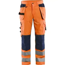 Warnschutz Handwerkerhose mit Ventilation "1565" - D96 - orange/marine
