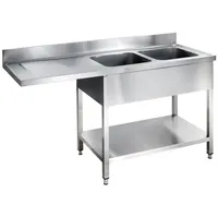 GastroHero Spülzentrum Basic 16x6 mit 2 Becken rechts,