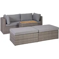 Greemotion Lounge-Set Olea, Rattan Lounge Set mit Tisch