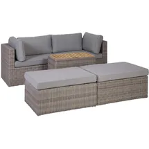Greemotion Lounge-Set Olea, Rattan Lounge Set mit Tisch