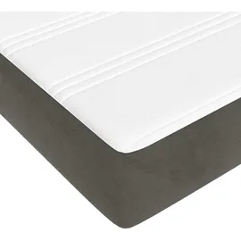 vidaXL Taschenfederkernmatratze Dunkelgrau 160 x 220 cm mittelhart