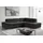 sit&more Eckcouch Kunstleder 2-Sitzer Schwarz