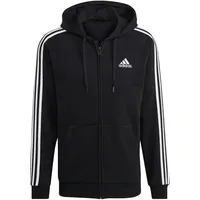 Adidas Essentials Fleece 3-Streifen Kapuzenjacke Black M