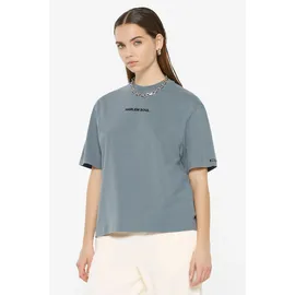 Harlem Soul HARLEM SOUL, Damen, Gr. XXL, blau (fog blau), Single Jersey, Material: 100% Baumwolle, bedruckt, regular fit normal, Rundhals, eingesetzt gerader Abschluss, Shirts Rundhalsshirt, aus Baumwolle