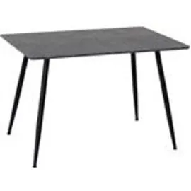 Trisens Esstisch Tischplatte mit Holzmaserung Küchentisch Esszimmertisch Speisetisch Tisch Esszimmer Küche 115x75 MDF Metallrahmen,Farbe:Granitoptik-Grau