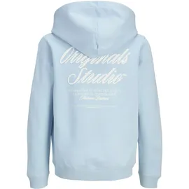 Jack & Jones Junior Jornorrebro Typo Back Sweat Hood Blue 128