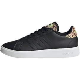 adidas Damen Grand Court Base 2.0 Shoes Sneakers, core Black/core Black/Pulse Lime, 36 2/3 EU