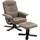 Idimex Relaxsessel Charly Textil 76 x 87 x 61 cm Braun mit Hocker