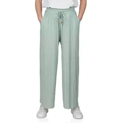 DENIMFY Palazzo Hose Damen Sommer 3/4 Culotte DFBrenda Hoher Bund Tunnelzug S