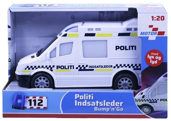 Politibil bump n' go m/lys og lyd