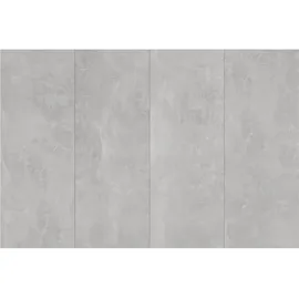 vidaXL Kopfteil mit Nachttischen Betongrau Holzwerkstoff