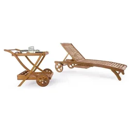 BIZZOTTO Servierwagen aus Akazienholz 89x56x76 Noemi - Braun