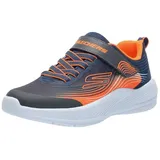 SKECHERS Microspec Advance Sneaker, Navy/Orange, 34 EU - 34 EU