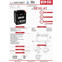 BS Battery YB14L-A2 14,7 Ah