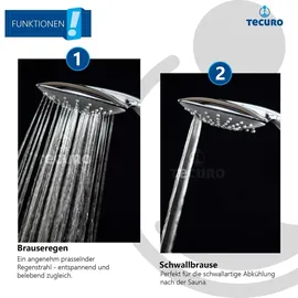 tecuro ew-120Q Brauseset mit 2 Funktionen Chrom 160 cm