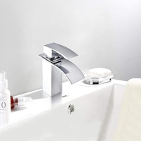 YARDIN Wasserhahn Bad Wasserfall Waschtischarmatur aus Edelstahl Mischbatterie Waschbecken Einhandmischer (Typ A)
