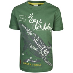Boboli - T-Shirt Save The Whales In Waldgrün  Gr.110