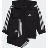 Adidas Kinder Sportanzug Essentials Full-Zip, BLACK/WHITE, 104