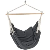 [en.casa] Hängesessel, Dunkelgrau Textil, 110x125x60 cm, Gartenmöbel, Hängesessel