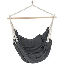 [en.casa] Hängesessel, Dunkelgrau Textil, 110x125x60 cm, Gartenmöbel, Hängesessel