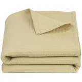 ZOLLNER Kuscheldecke,, beige Textil, 150x200 cm, Oeko-Tex® Standard 100% Wohntextilien, Decken, Kuscheldecken