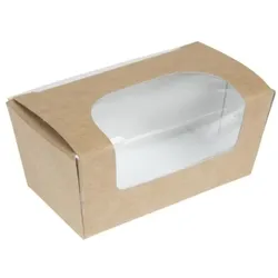 Colpac Kompostierbare Pappboxen mit Sichtfenster für kleine Kuchen