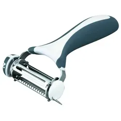 LACOR Sparschäler "Y" 3 rotierende Klingen aus Edelstahl: glatt, gezahnt und julienne