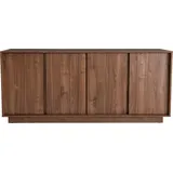 miliboo Design-Sideboard glänzend Walnussoptik L180 cm COMO
