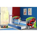 luxusbetten24 Kinderbett Dream, mit verschiedenen Motiven blau 80 cm x 160 cm