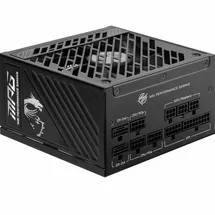 MSI MPG A1000GS PCIE5 Netzteil, 1000 W, 80 Plus Gold, ATX 3.1, PCIe 5.1 GPU-Unterstützung, Dual-Native 12V-2x6, Kabel mit zweifarbigen 12V-2x6 Anschlüssen, ATX-Netzteil, Modulare Kabel