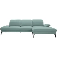 Stylife Ecksofa, Türkis, Textil, 4-Sitzer, Ottomane rechts, L-Form, 289x180 cm, Stoffauswahl, seitenverkehrt erhältlich, Hocker Rücken echt, Wohnzimmer, Sofas & Couches, Wohnlandschaften, Ecksofas