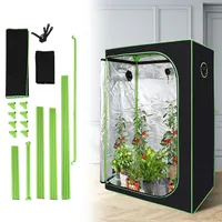 Daromigo Growzelt 120x60x180 cm – Indoor-Growzelt aus 600D Polyester, transparentem PVC-Fenster, Ideal für optimales Pflanzenwachstum, Grow-Tent für Verschiedene Umgebungen