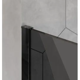 Bernstein Duschabtrennung Walk-In Nano Echtglas EX101 Milchglas-Muster Wave 120cm