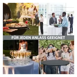 Trutzholm Bistrotisch Ø 80 x 110 cm Stahl Anthrazit