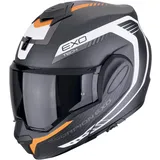 Scorpion EXO-Tech Evo Carbon Cosy, Modularhelm - Matt Schwarz/Weiß/Orange - XS