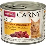 Sparpaket animonda Carny Adult 24 x 200 g - Rind, Huhn & Ententenherzen