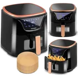 Berdsen Heißluftfritteuse BD-652 schwarz/gold